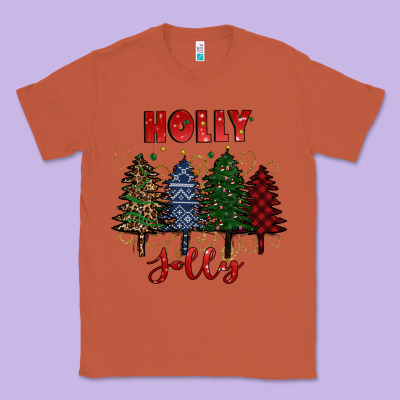 Holly Jolly Christmas Trees Classic Tee Designed By Ranaportraitstore