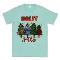 Seafoam holly jolly Christmas trees Classic Tee - RanaPortraitStore