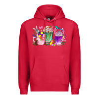 Cardinal Easter coffee cups with Bunny Premium Hoodie - NancyCooperArtShop
