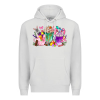 Dove Grey Easter coffee cups with Bunny Premium Hoodie - NancyCooperArtShop