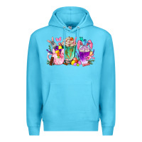 Ocean Blue Easter coffee cups with Bunny Premium Hoodie - NancyCooperArtShop