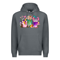 Rock Easter coffee cups with Bunny Premium Hoodie - NancyCooperArtShop