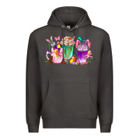 Smoke Easter coffee cups with Bunny Premium Hoodie - NancyCooperArtShop