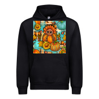 Black thanksgiving turkey with tartan seamless pattern bbs Urban Hoodie - BundleAndBundleShop