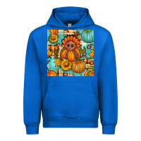 Cobalt thanksgiving turkey with tartan seamless pattern bbs Urban Hoodie - BundleAndBundleShop