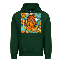 Forest Green thanksgiving turkey with tartan seamless pattern bbs Urban Hoodie - BundleAndBundleShop