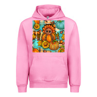 Fuchsia Pink thanksgiving turkey with tartan seamless pattern bbs Urban Hoodie - BundleAndBundleShop