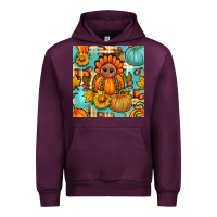Mauve Wine thanksgiving turkey with tartan seamless pattern bbs Urban Hoodie - BundleAndBundleShop