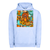 Pigment Grape Ice thanksgiving turkey with tartan seamless pattern bbs Urban Hoodie - BundleAndBundleShop