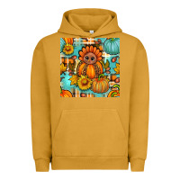 Pigment Peanut Butter thanksgiving turkey with tartan seamless pattern bbs Urban Hoodie - BundleAndBundleShop