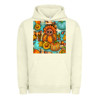 Pigment Pistachio thanksgiving turkey with tartan seamless pattern bbs Urban Hoodie - BundleAndBundleShop