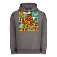 Pigment Tornado thanksgiving turkey with tartan seamless pattern bbs Urban Hoodie - BundleAndBundleShop