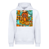 White thanksgiving turkey with tartan seamless pattern bbs Urban Hoodie - BundleAndBundleShop
