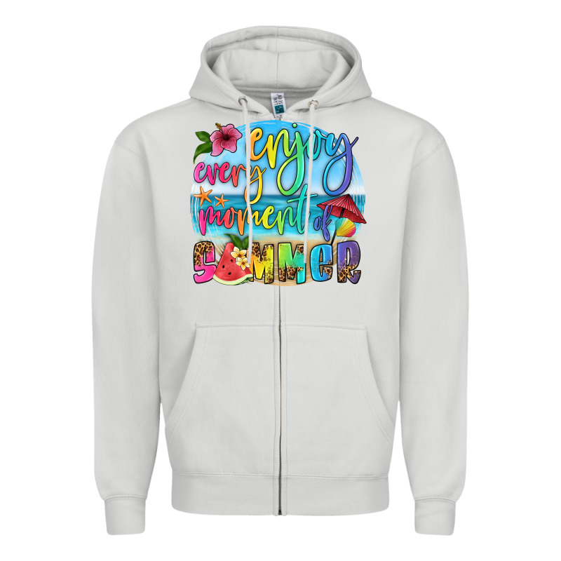 Enjoy Every Moment Of Summer Zipper Hoodie by HRA Design Shop | Teevron