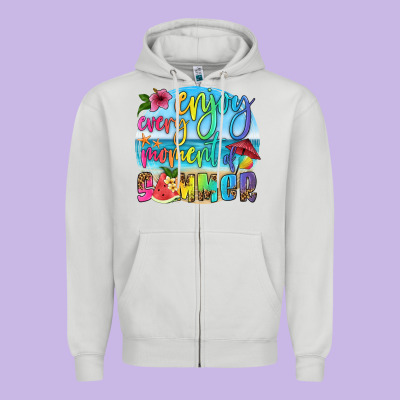 Enjoy Every Moment Of Summer Zipper Hoodie Designed By Hra Design Shop