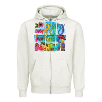 Oatmeal Heather enjoy every moment of summer Zipper Hoodie - HRA Design Shop