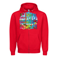 Red enjoy every moment of summer Zipper Hoodie - HRA Design Shop
