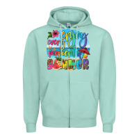 Seafoam enjoy every moment of summer Zipper Hoodie - HRA Design Shop
