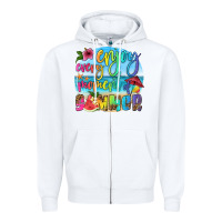 White enjoy every moment of summer Zipper Hoodie - HRA Design Shop