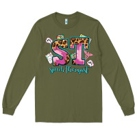 Army Green speech therapist Long Sleeve Tee - AdoDesignShop