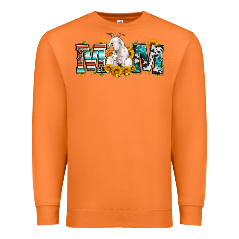 Goat Mom Serape Leopard Cowhide Goat Family Premium Sweatshirt by Artiststas | Teevron