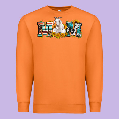 Goat Mom Serape Leopard Cowhide Goat Family Premium Sweatshirt Designed By Artiststas