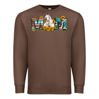 Chestnut goat mom serape leopard cowhide goat family Premium Sweatshirt - Artiststas