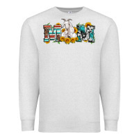 Oatmeal Heather goat mom serape leopard cowhide goat family Premium Sweatshirt - Artiststas