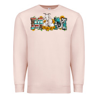 Pale Pink goat mom serape leopard cowhide goat family Premium Sweatshirt - Artiststas