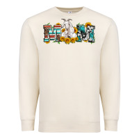 Sandshell goat mom serape leopard cowhide goat family Premium Sweatshirt - Artiststas