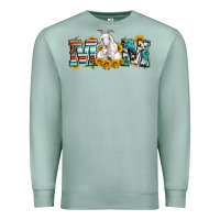 Seafoam goat mom serape leopard cowhide goat family Premium Sweatshirt - Artiststas