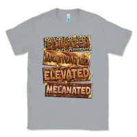 Heather Grey Educated motivated elevated melanated Classic Tee - Zillion Design Studio