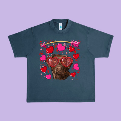 Valentine's Day  Labrador Retriever Urban Heavy Tee Designed By Ranaportraitstore