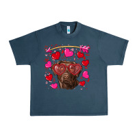 Midnight Navy Valentine's day  labrador retriever Urban Heavy Tee - RanaPortraitStore