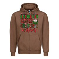 Chestnut gingerbread kisses and christmas wishes Zipper Hoodie - FaDigitalArtStudio