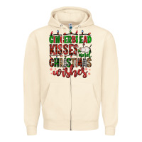 Gingerbread Kisses And Christmas Wishes Zipper Hoodie | Teevron