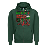 Sports Green gingerbread kisses and christmas wishes Zipper Hoodie - FaDigitalArtStudio