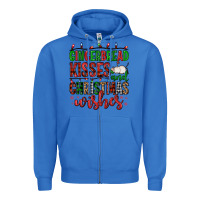 True Royal gingerbread kisses and christmas wishes Zipper Hoodie - FaDigitalArtStudio