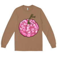 Toasted Coconut pink pumpkin with breast cancer ribbons Long Sleeve Tee - RanaPortraitStore