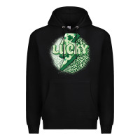 Black st. patrick's day lucky Premium Hoodie - MaliasSmallBusiness