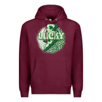 Burgundy st. patrick's day lucky Premium Hoodie - MaliasSmallBusiness