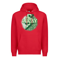 Red st. patrick's day lucky Premium Hoodie - MaliasSmallBusiness