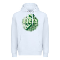 White st. patrick's day lucky Premium Hoodie - MaliasSmallBusiness