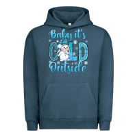 Pigment Midnight Navy baby it's cold outside bbs Urban Hoodie - BundleAndBundleShop
