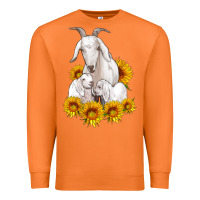 Carrot goat family with sunflowers Premium Sweatshirt - Artiststas