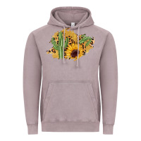 Vintage Zinc cactus leopard sunflower glitter  patch Vintage Hoodie - AdoDesignShop