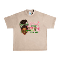 French Oak sorority colors its the self love for me afro woman2 Urban Heavy Tee - texasbilliewilder
