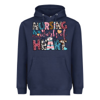 Navy nursing is a work of heart Heavyweight Hoodie - BundleAndBundleShop