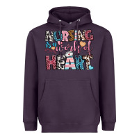 Plum nursing is a work of heart Heavyweight Hoodie - BundleAndBundleShop
