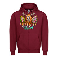 Burgundy egg hunt squad Zipper Hoodie - RacoonDesign